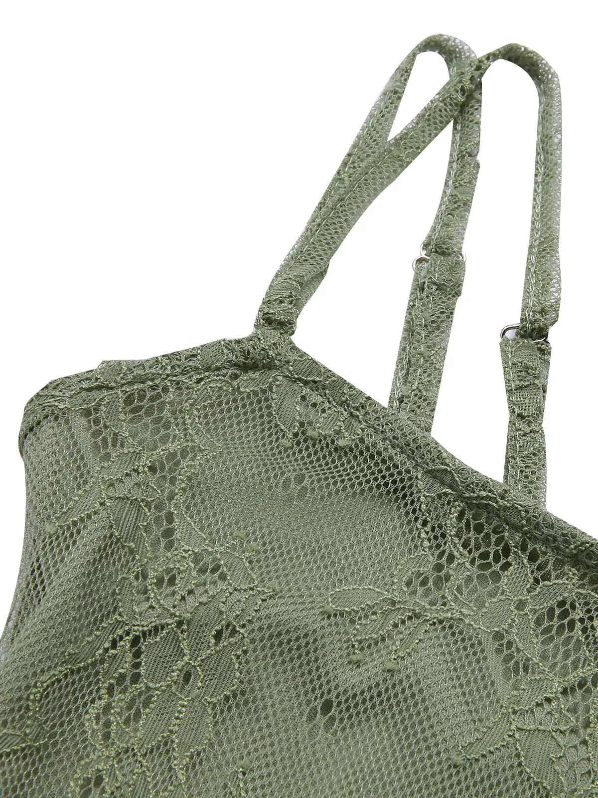 1930s Spaghetti Strap Lace Solid Mermaid Dress