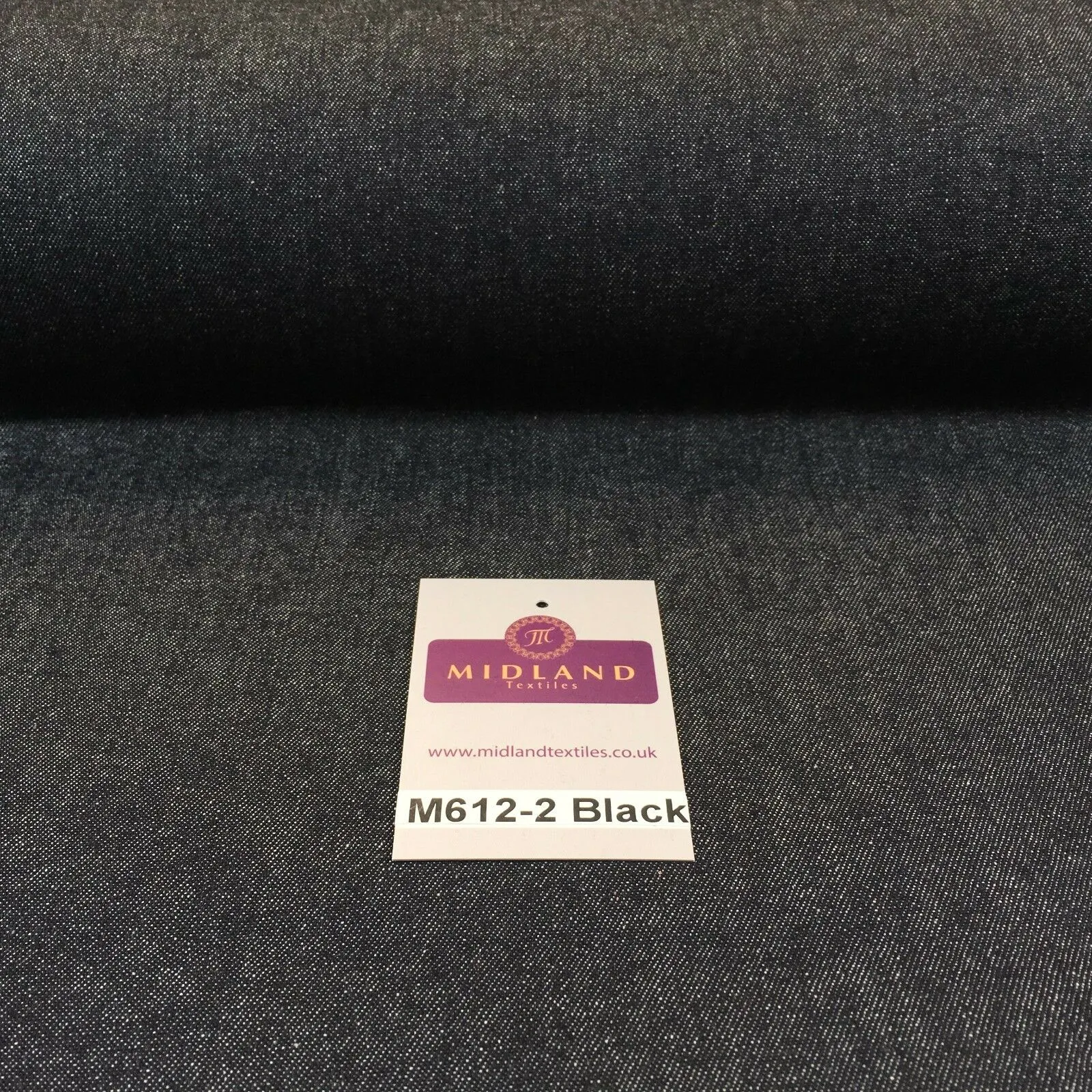 7.5oz Indigo-Black Denim Midweight 100% Cotton Fabric 58"Wide  M612 Mtex