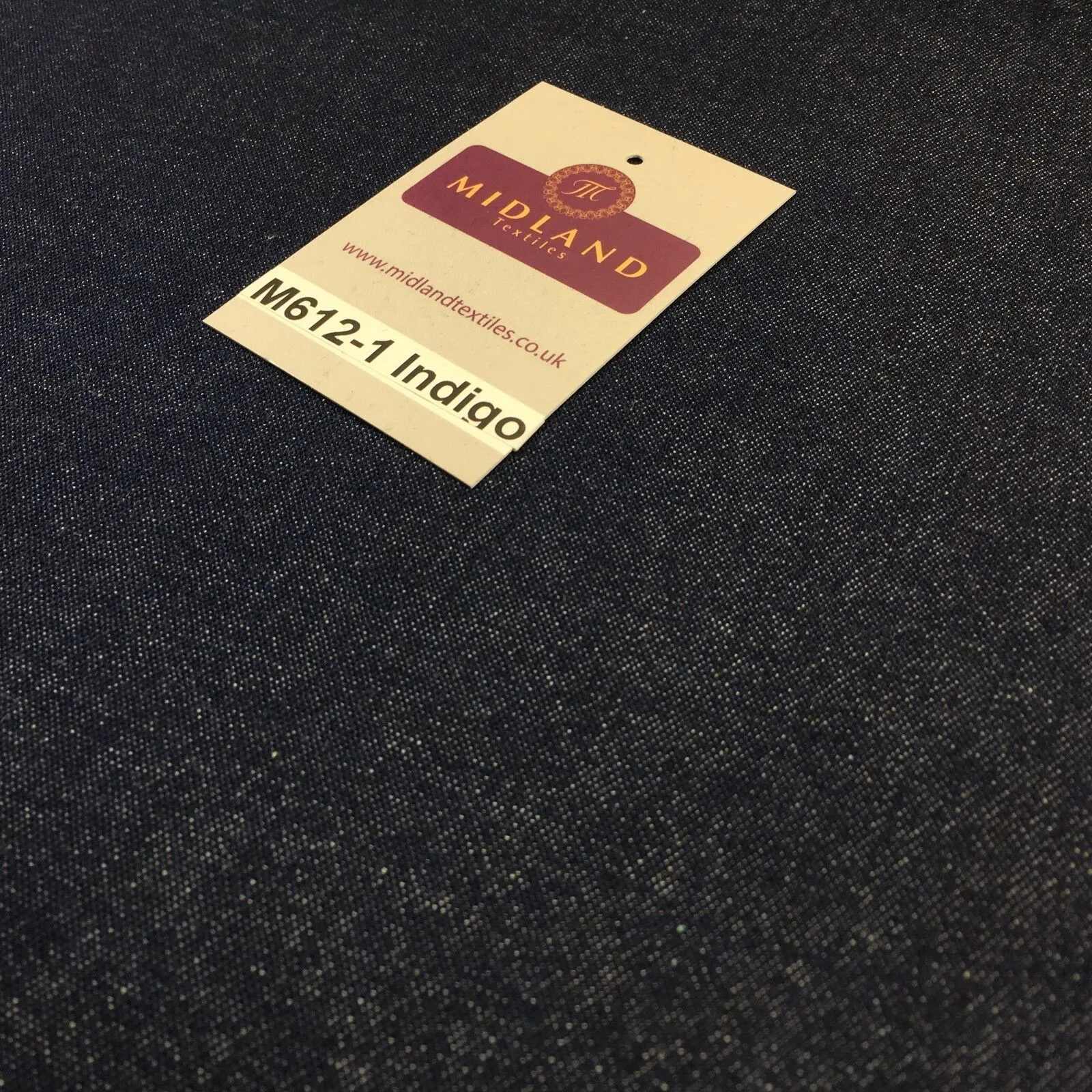 7.5oz Indigo-Black Denim Midweight 100% Cotton Fabric 58"Wide  M612 Mtex
