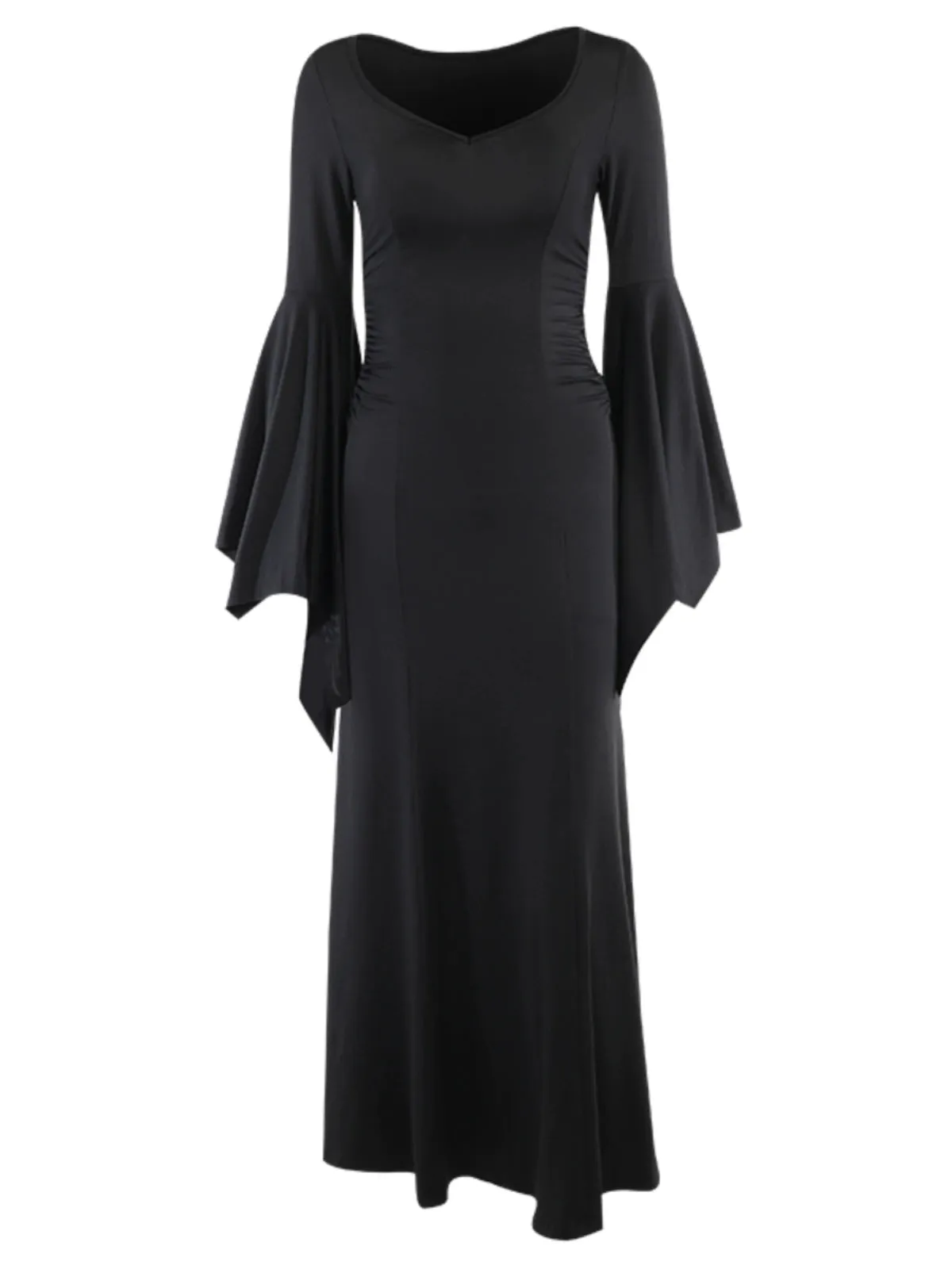 Addams Family Bat-Sleeved Fishtail Dress