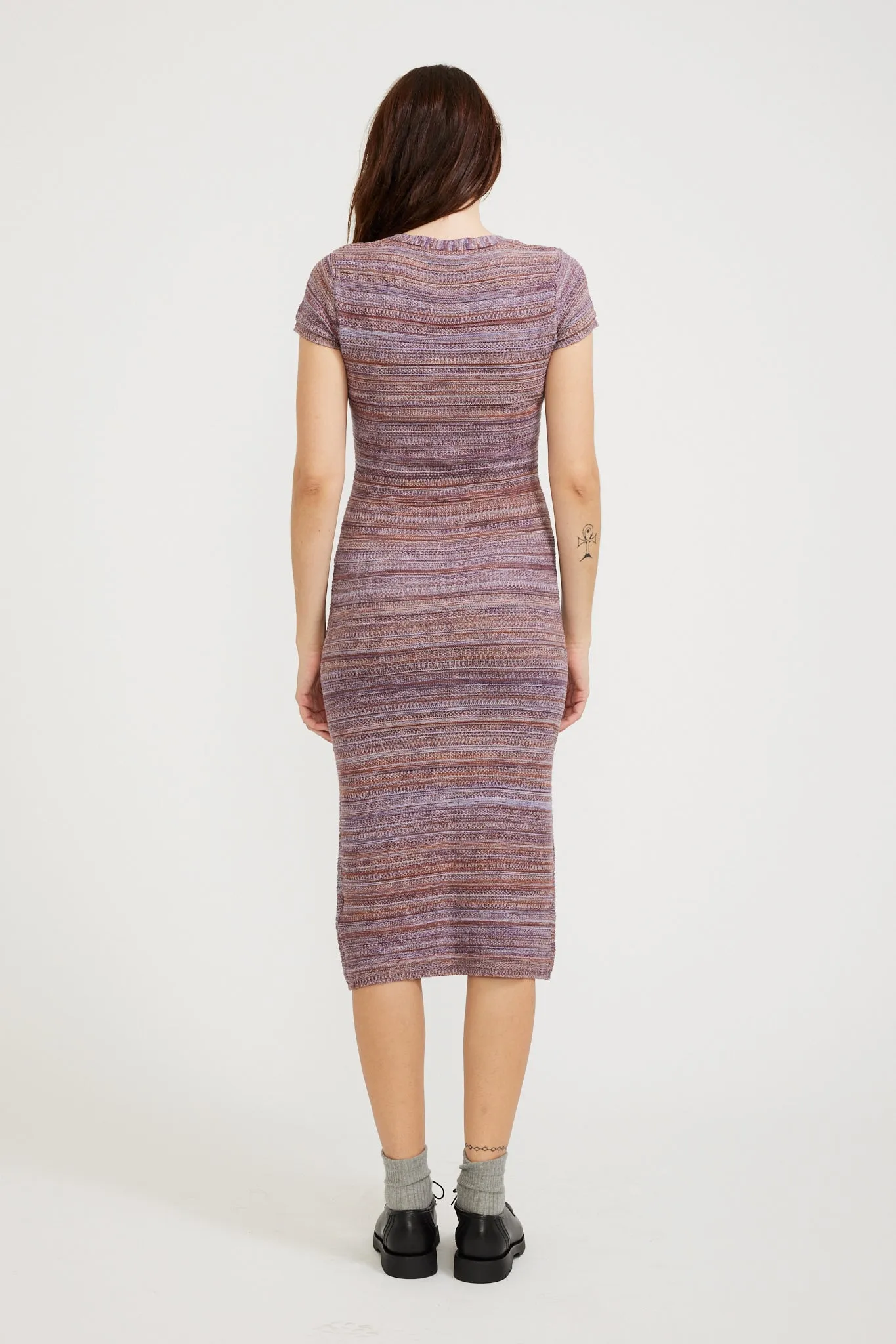 Amaly Dress Purple Tan