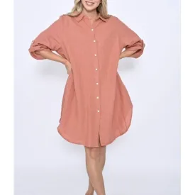 Ami Linen Shirt Dress
