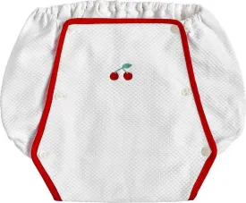 BABY BLOOMERS - CHERRIES WITH HAND APPLIQUE