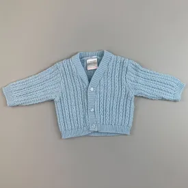 Baby Boys Cable Knitted Design Cardigan - Blue