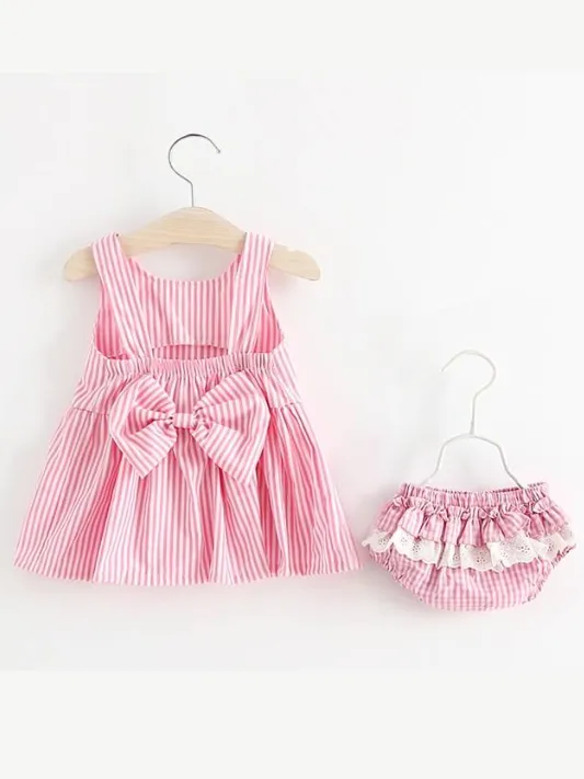 Baby The Bigger the Bow the Better Dress and Matching Bloomers Set