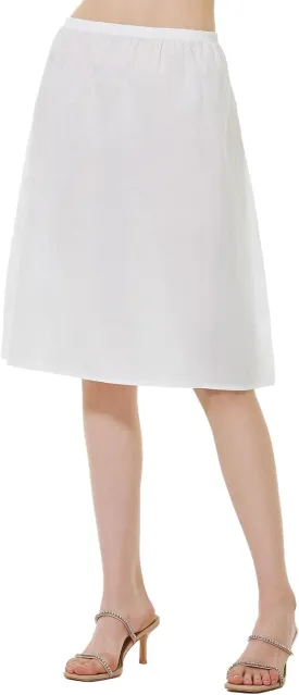BEAUTELICATE Womens Half Slip 100% Cotton Vintage Underskirt in 3 Lengths