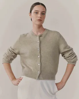 Begg x Co Hepburn Cardigan Dark Medium Dyed