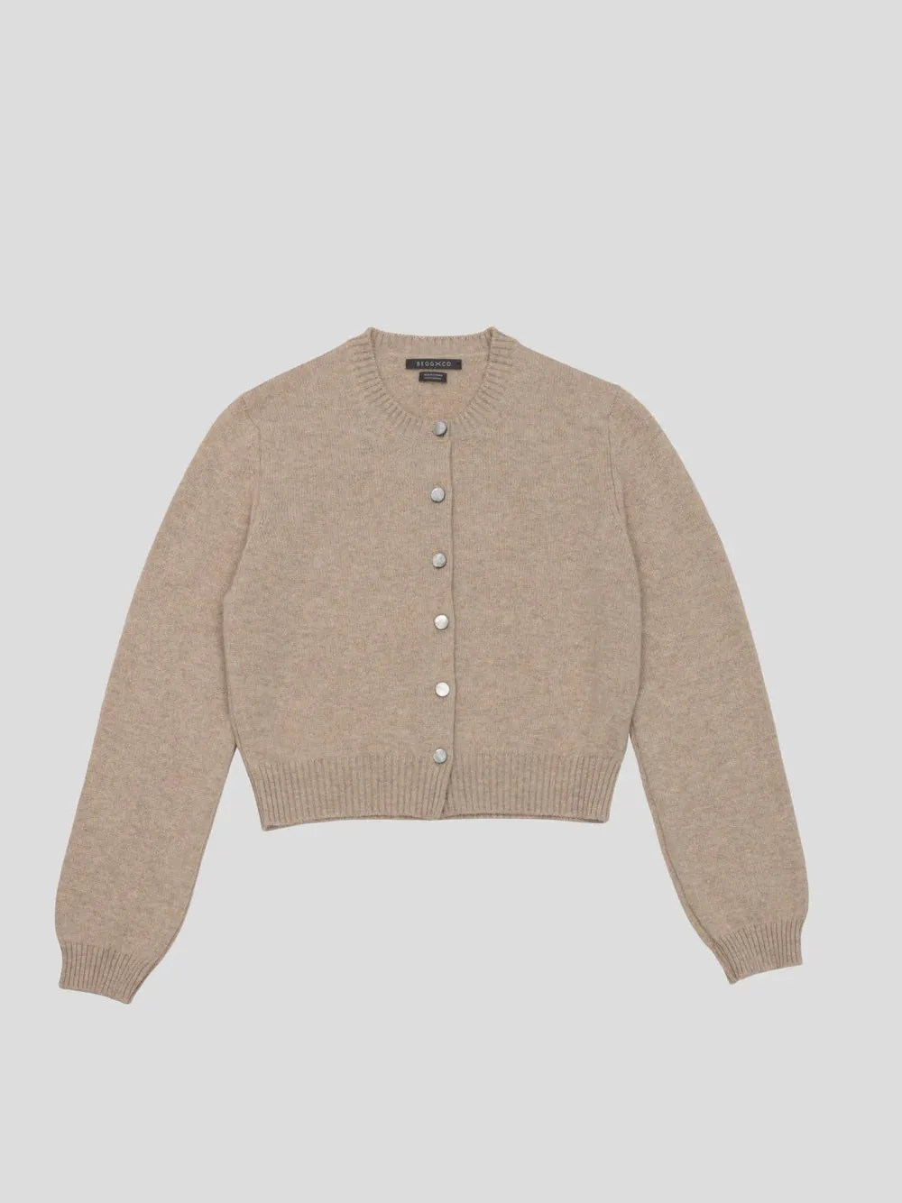 Begg x Co Hepburn Cardigan Dark Medium Dyed