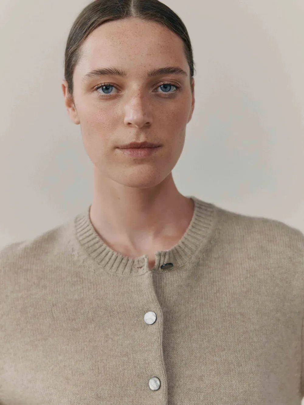 Begg x Co Hepburn Cardigan Dark Medium Dyed