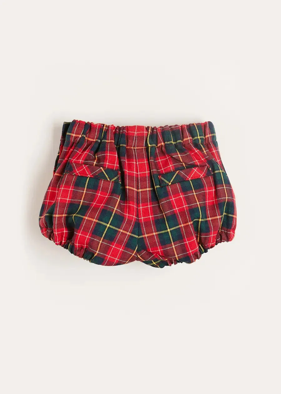 Belgravia Tartan Bloomers in Red (3mths-2yrs)