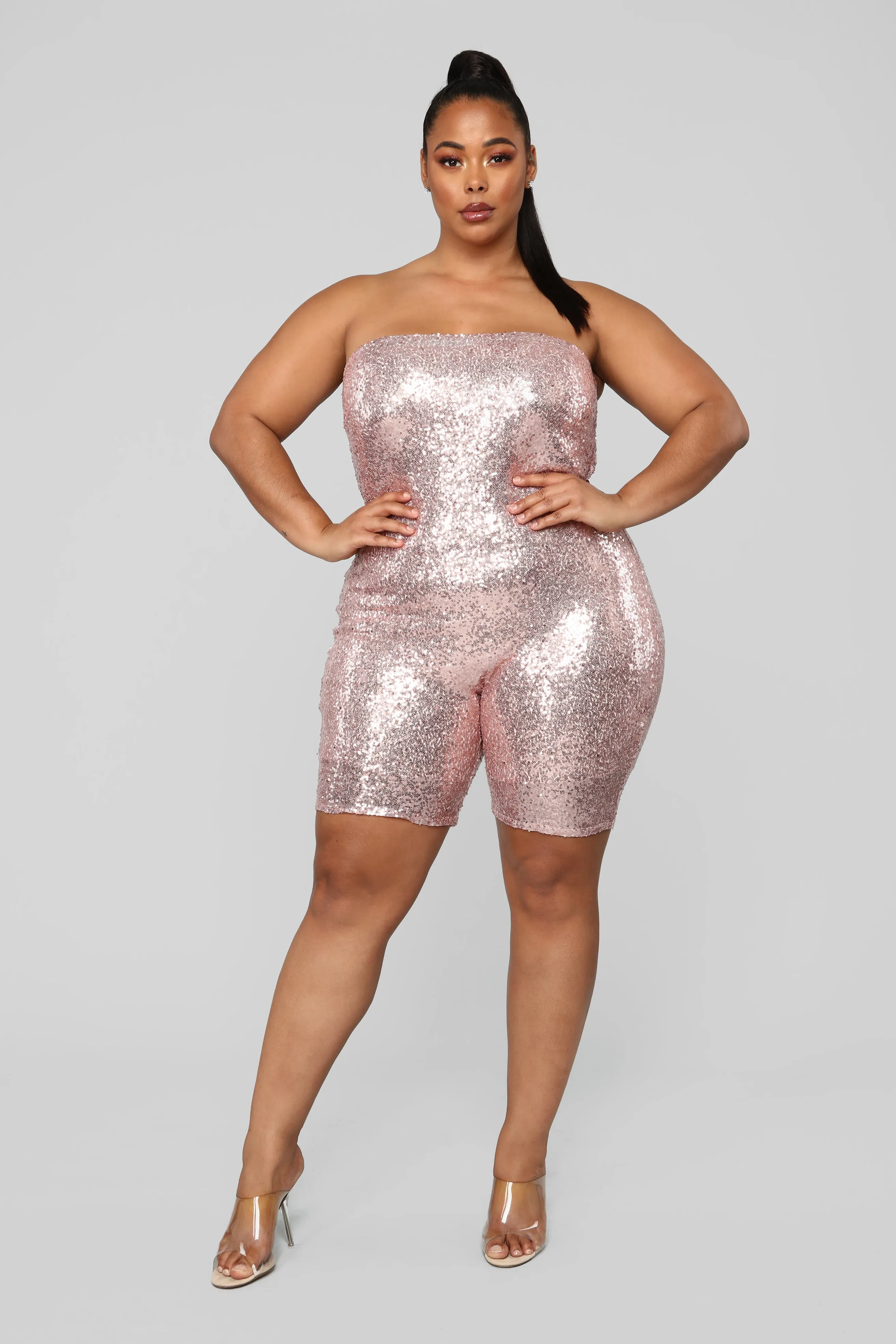 Birthday Bash Sequin Romper - Pink