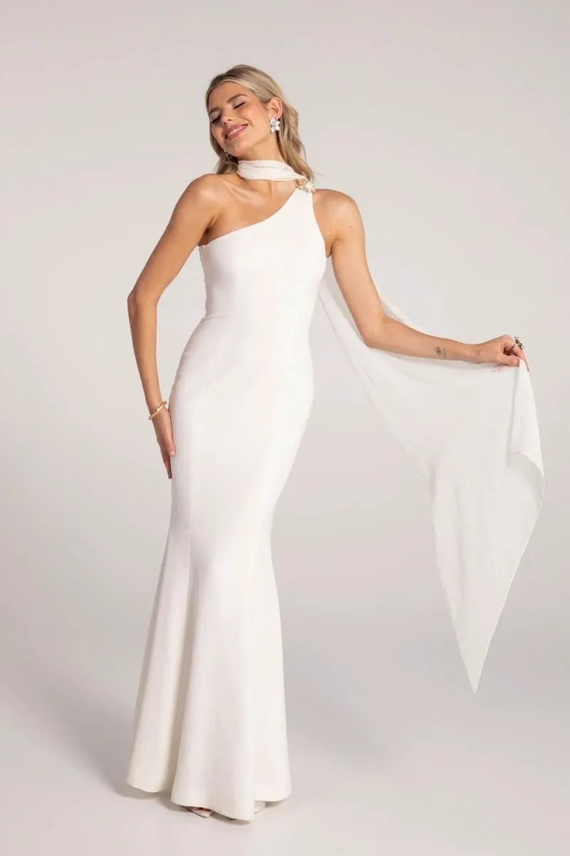 BRIELLE SILK WHITE GOWN
