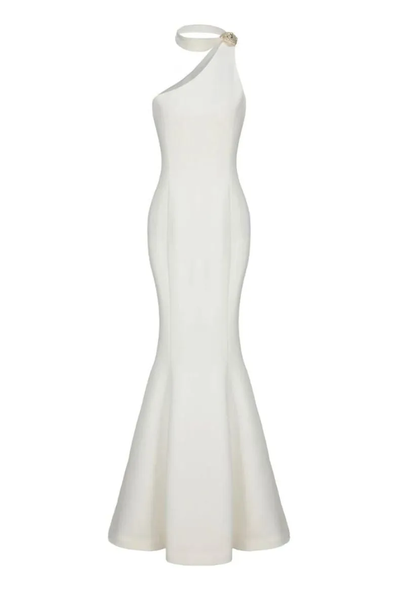 BRIELLE SILK WHITE GOWN