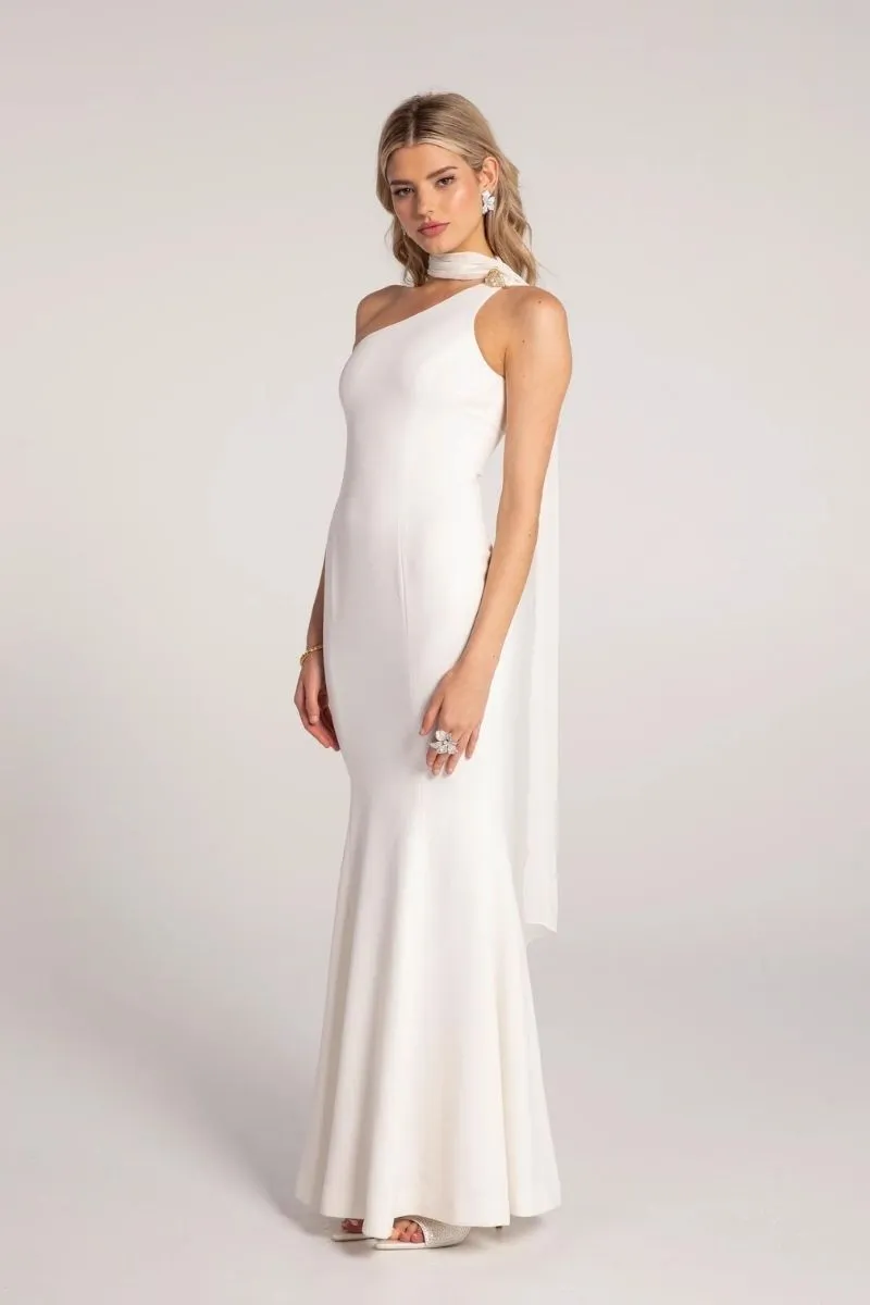 BRIELLE SILK WHITE GOWN