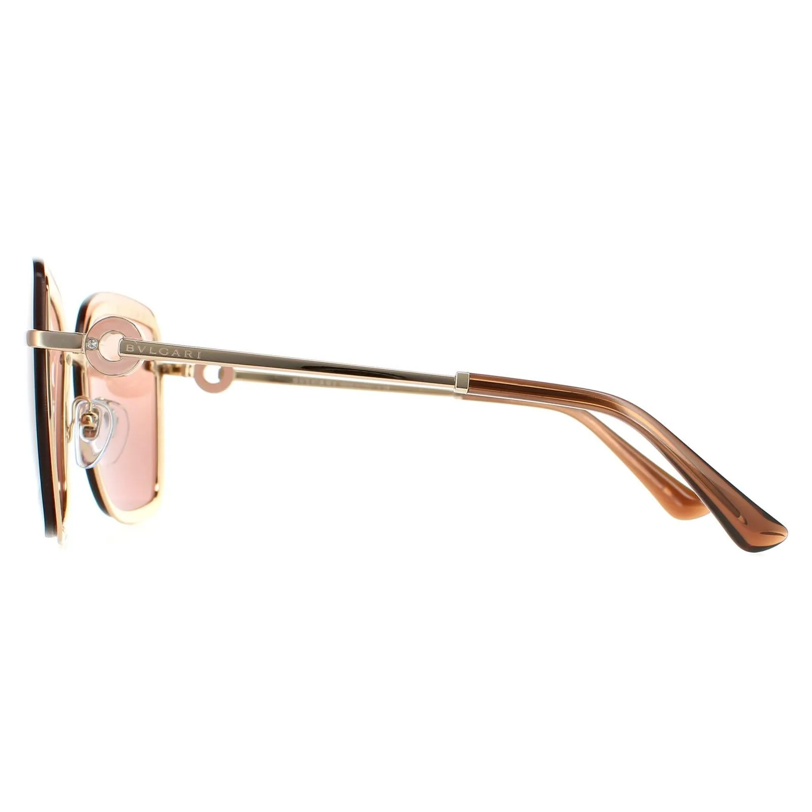 Bvlgari Sunglasses BV6151B 201413 Pink Gold Pink Gradient Dark Brown