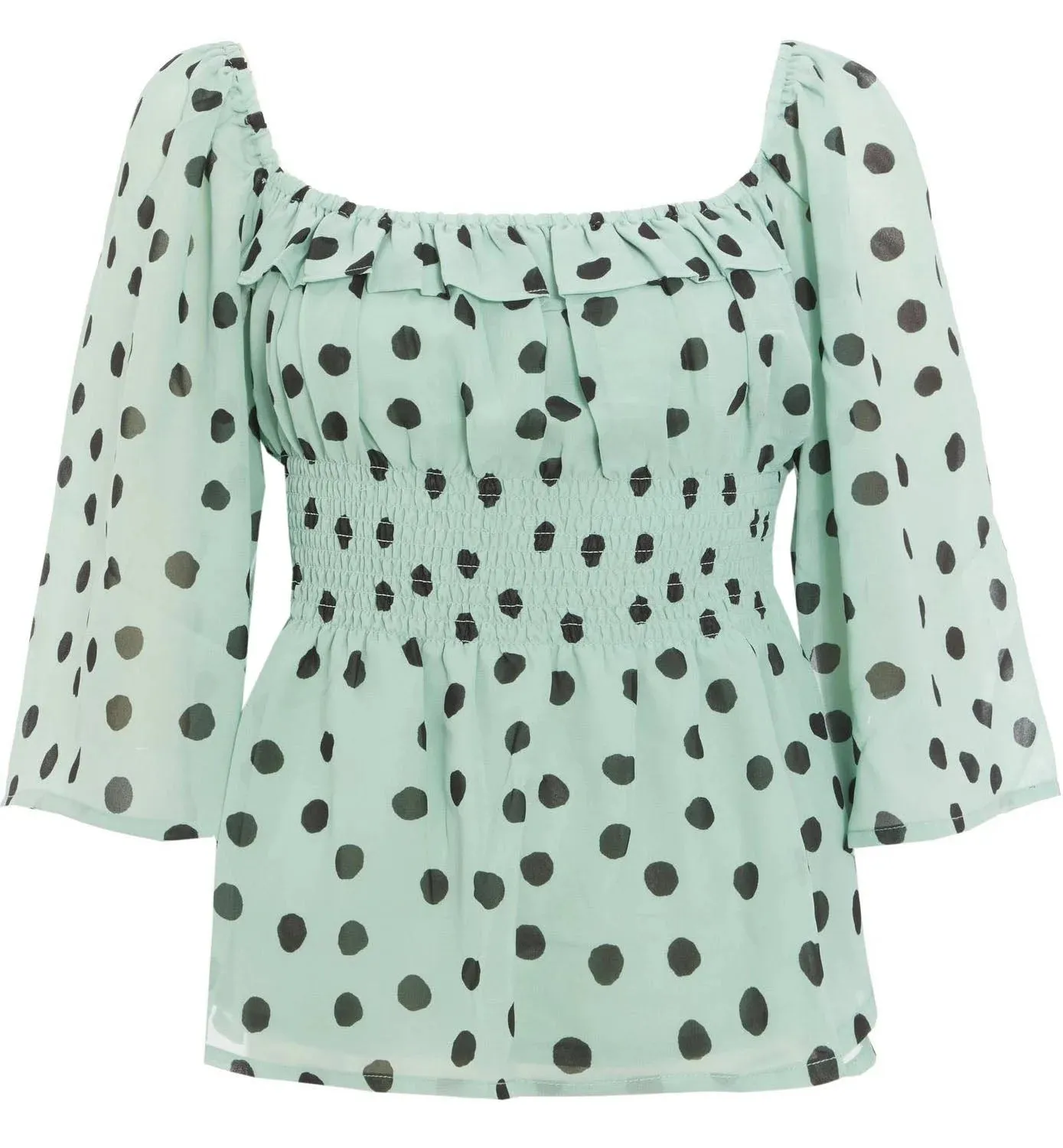 Chiffon Polka Dot Blouse