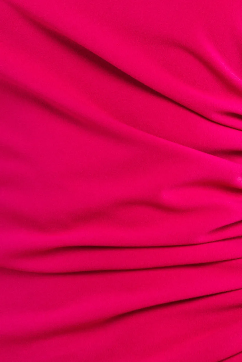 City Goddess One Shoulder Satin Band Maxi Dress