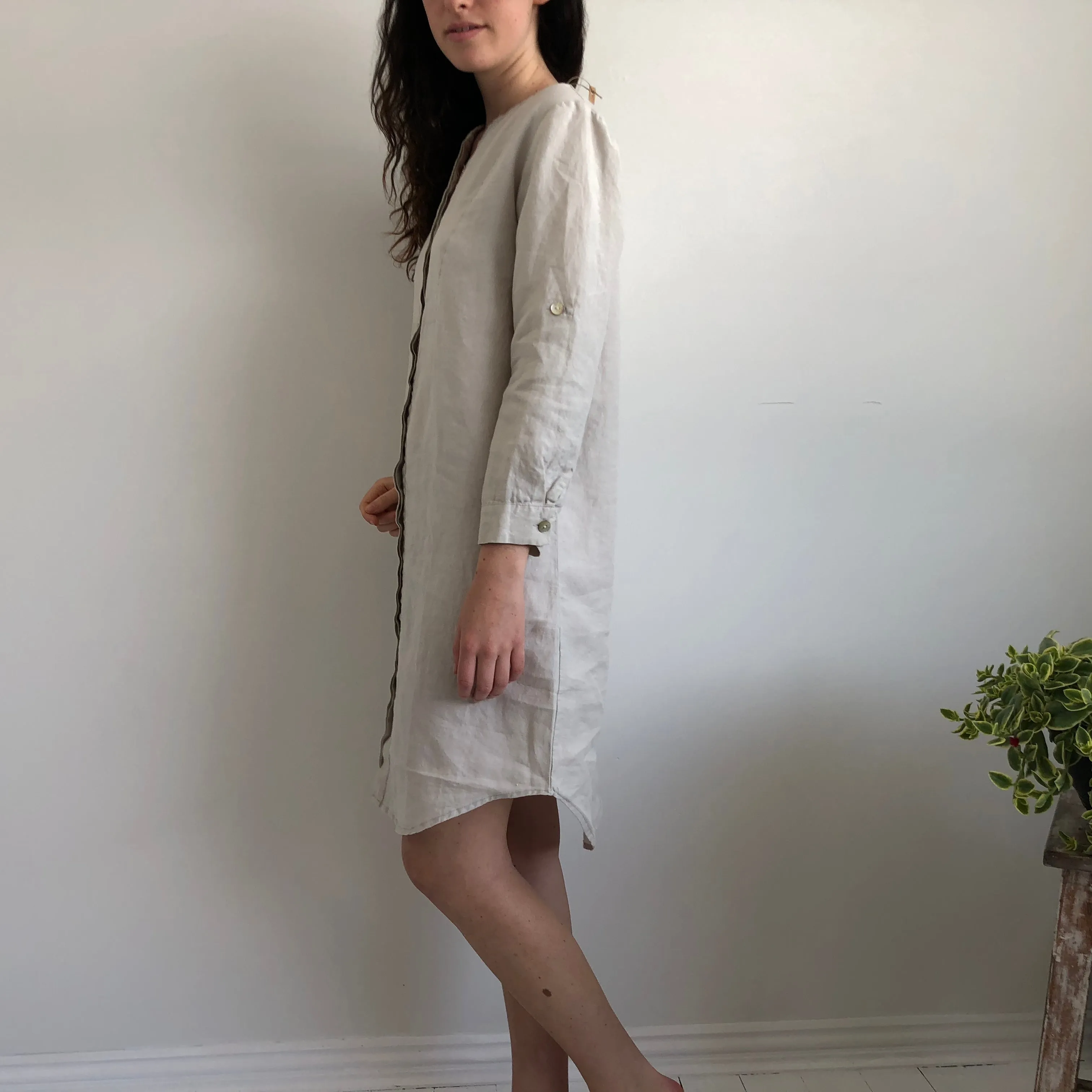 CLEARANCE: French Linen Shirt Dress