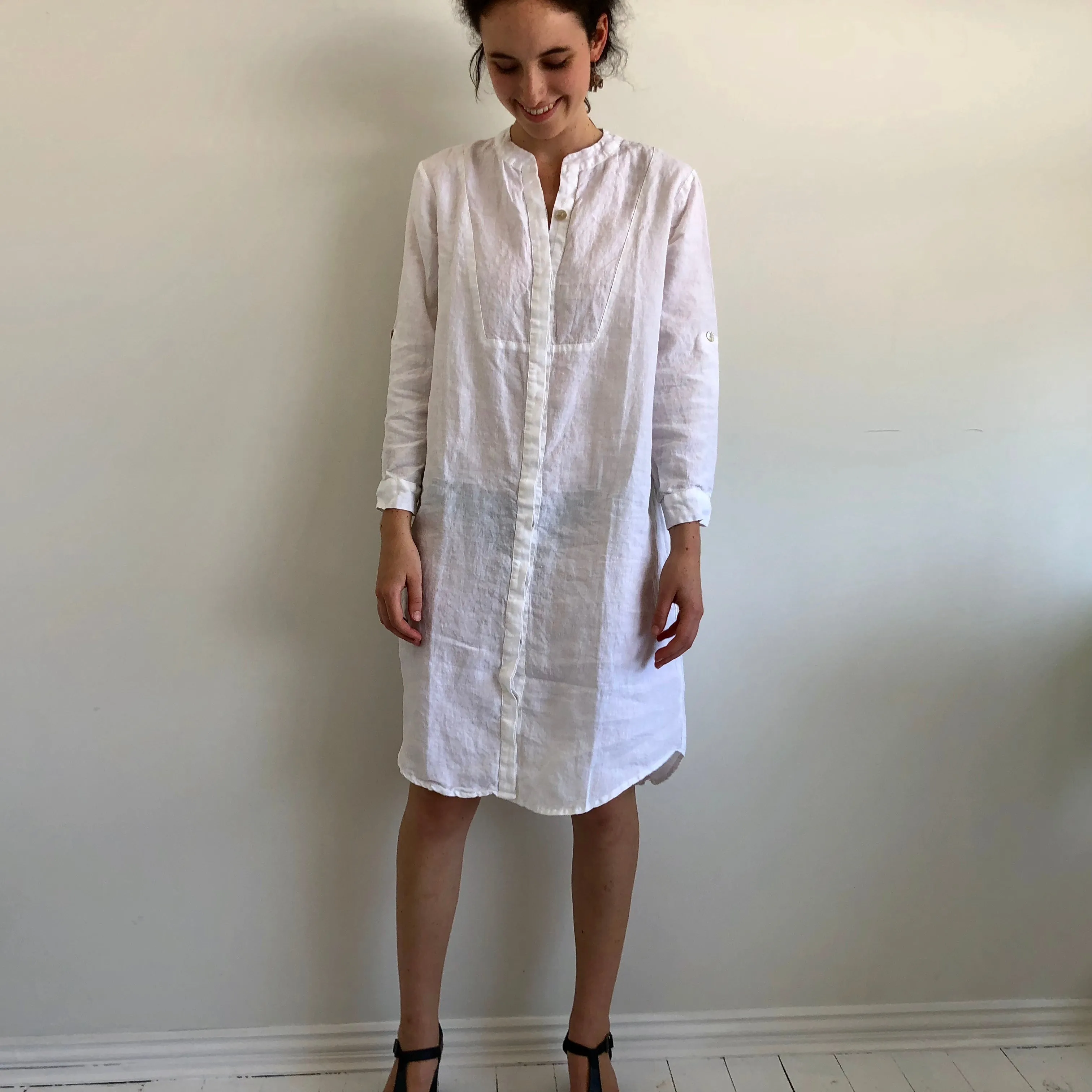 CLEARANCE: French Linen Shirt Dress