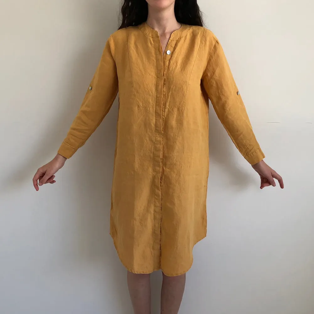 CLEARANCE: French Linen Shirt Dress