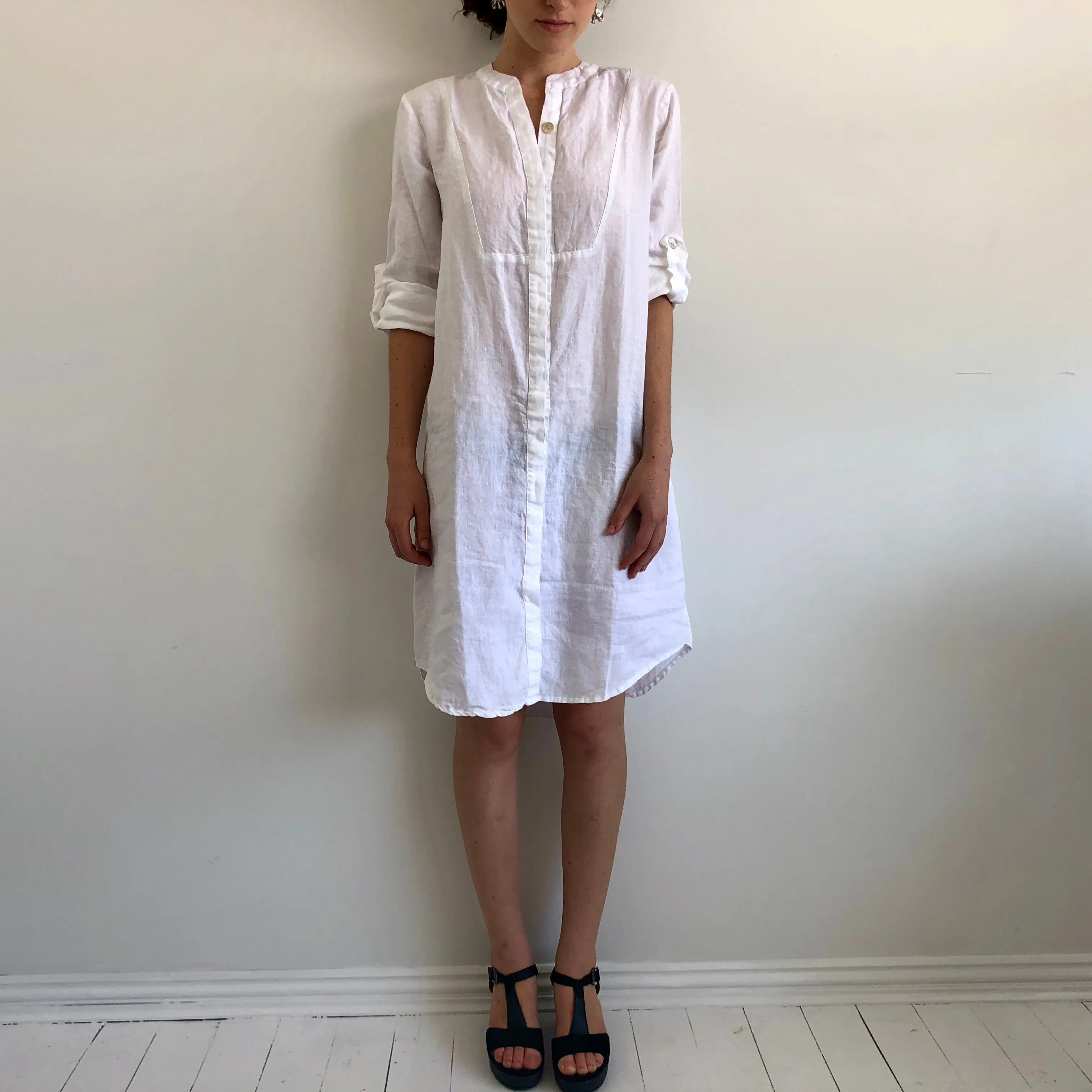 CLEARANCE: French Linen Shirt Dress