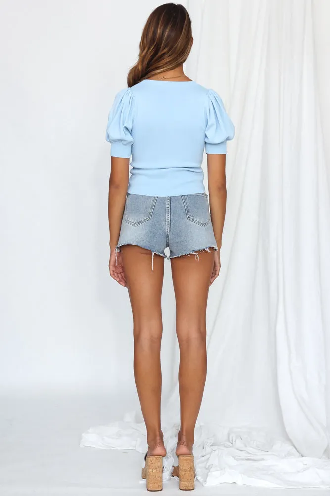 Confidence Crop Top Blue