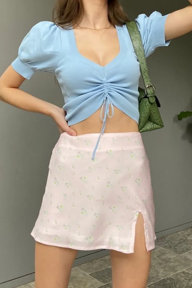 Confidence Crop Top Blue