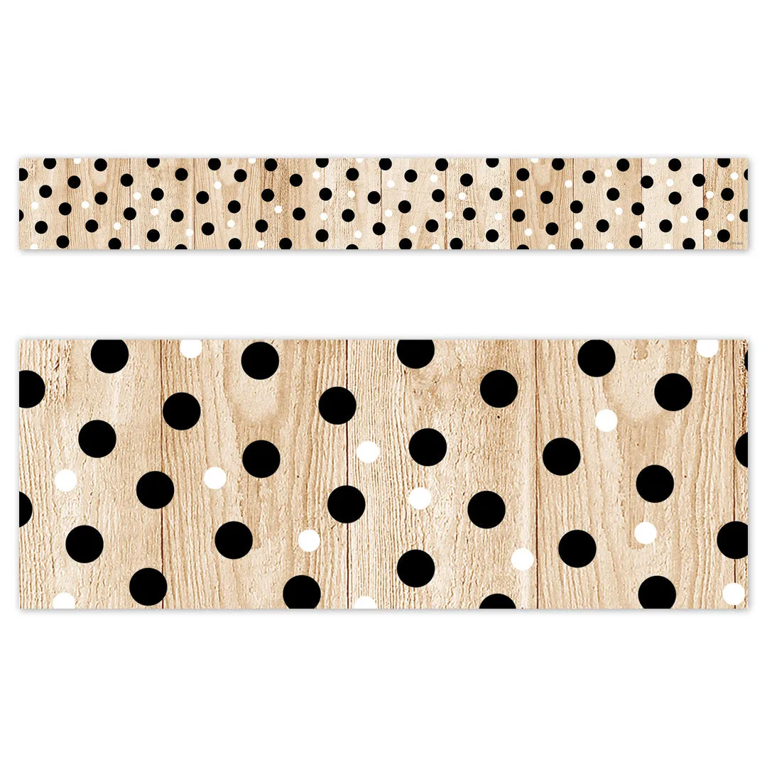 CTP Core Decor Polka Dots on Wood EZ Border (CTP 10978)