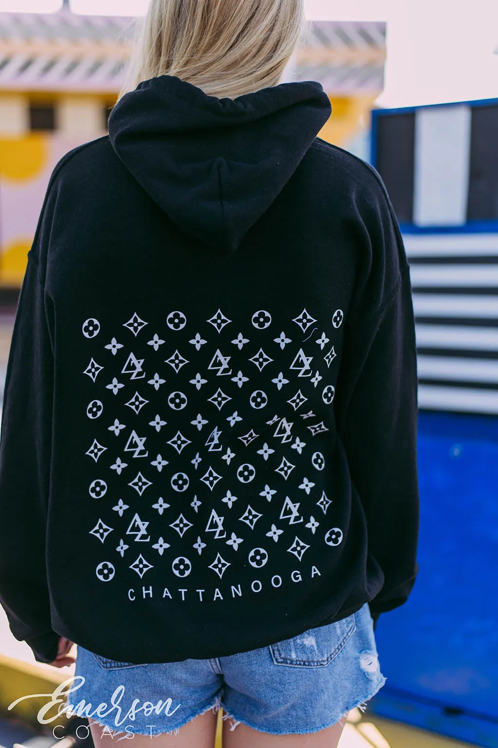 Delta Zeta Black Letter Hoodie