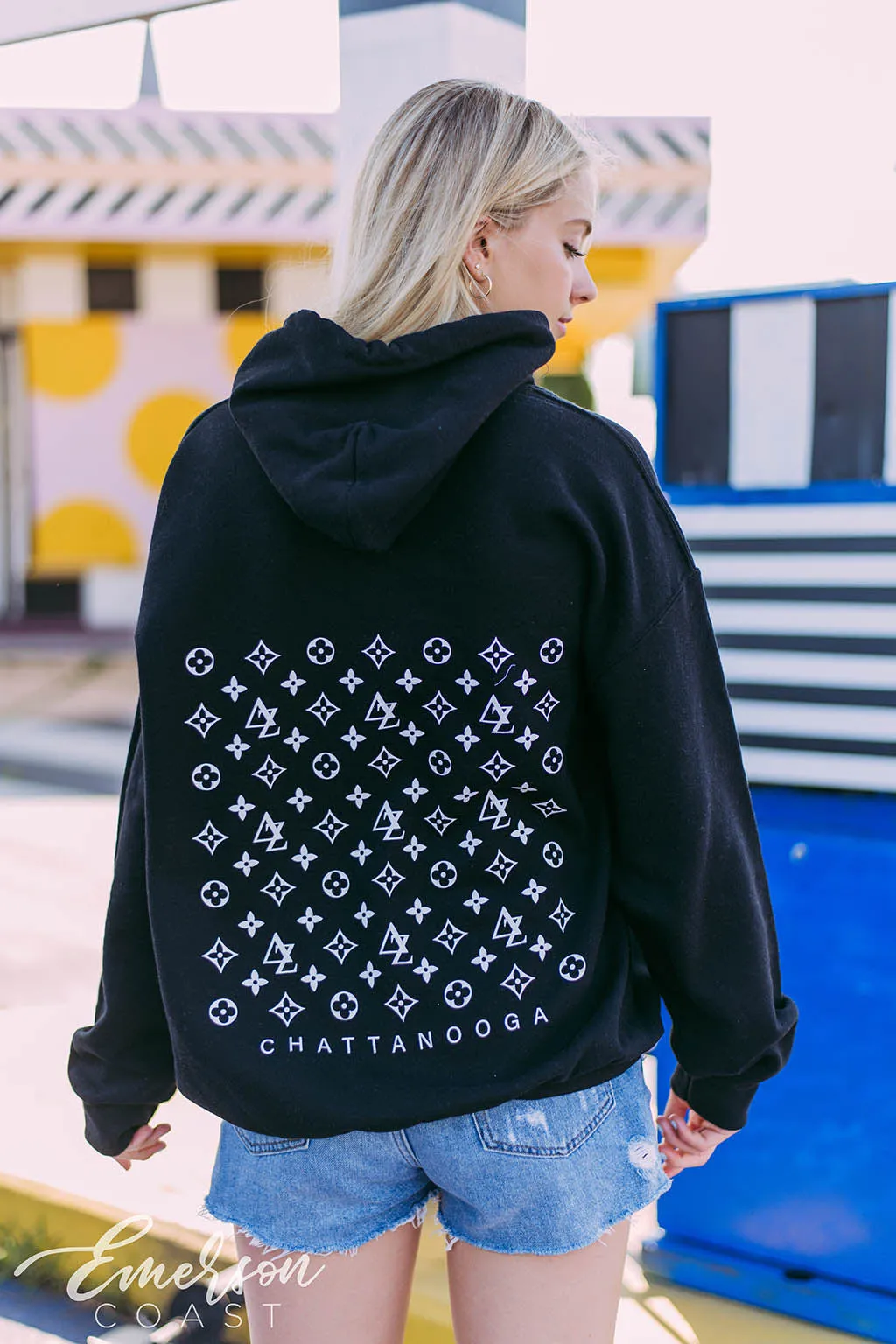 Delta Zeta Black Letter Hoodie