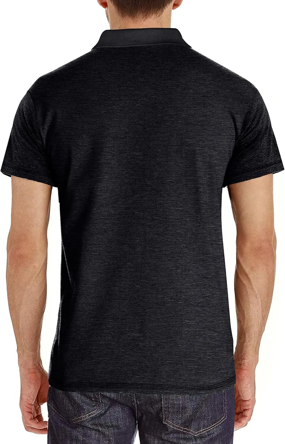 EDITCOZY Mens Polo Shirts with Pocket Casual Classic Short Sleeve Button Golf T-Shirt Top