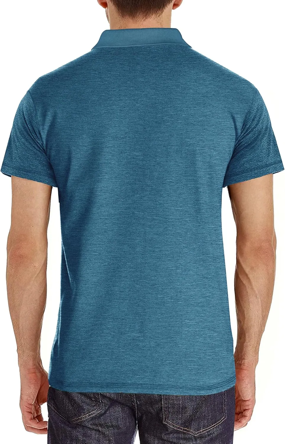 EDITCOZY Mens Polo Shirts with Pocket Casual Classic Short Sleeve Button Golf T-Shirt Top