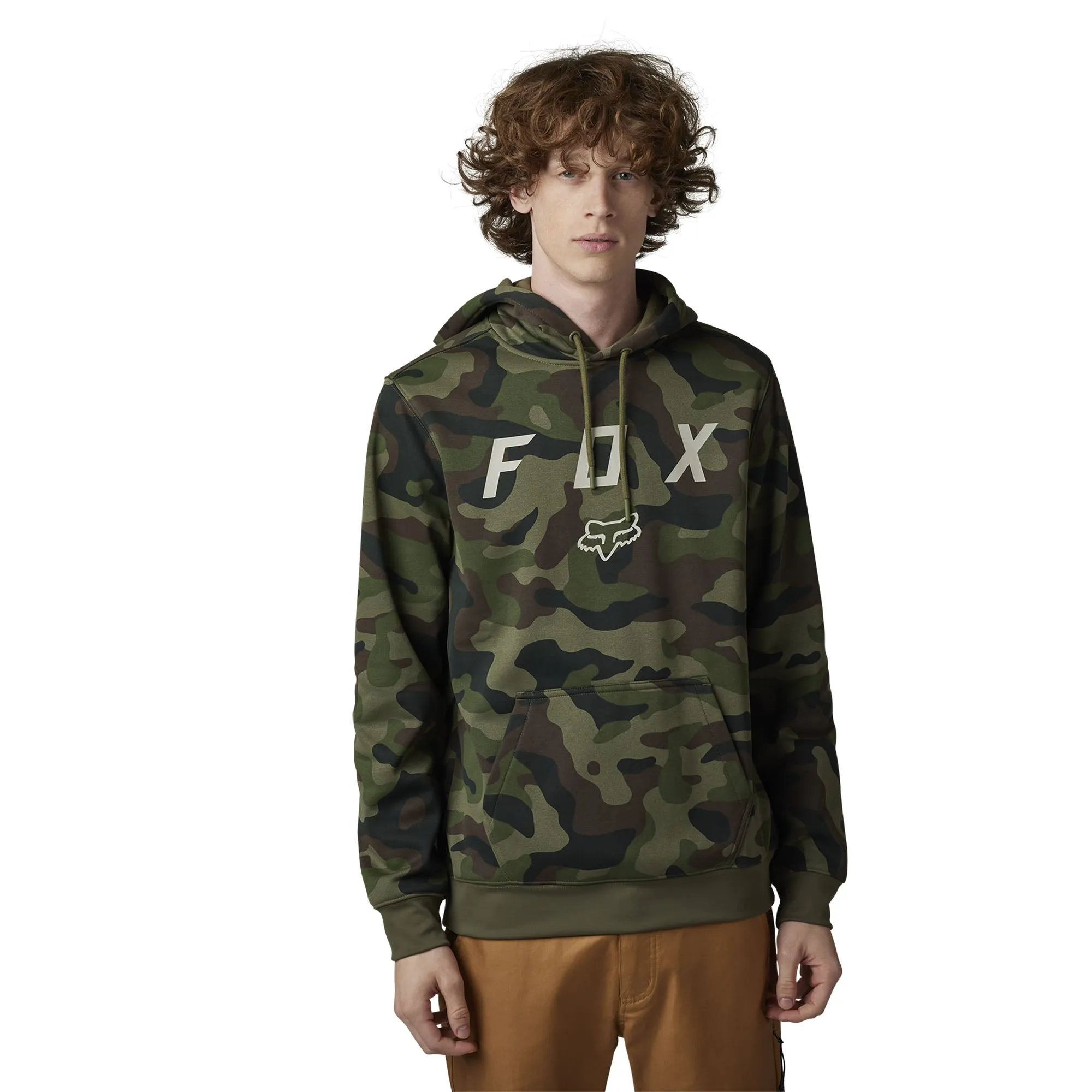 Fox Racing  Mens Vzns Camo Pullover Hoodie Sweatshirt Comfortable Warmth Green
