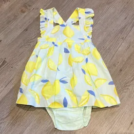 Gap blue lemon apron dress 18-24m