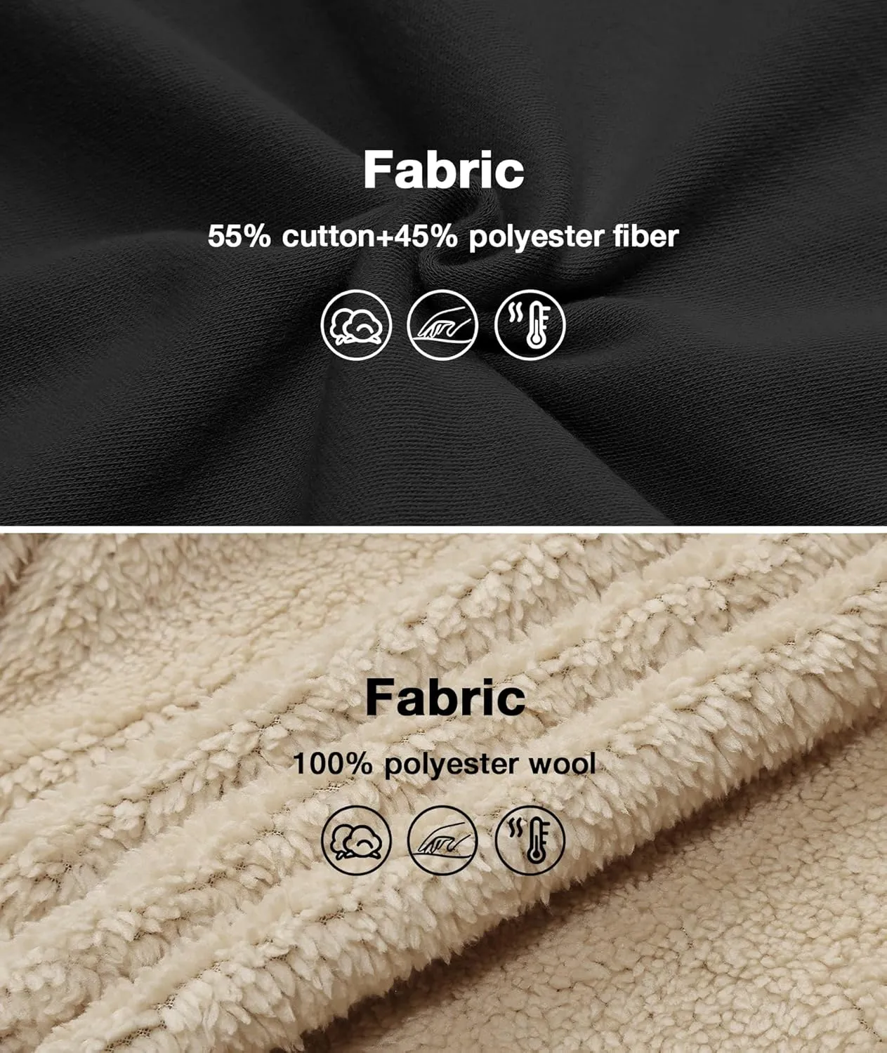 GEEK LIGHTING Hoodies for Women Sherpa Lined Jacket Winter Fleece Lining Zip Up Sweatshirt