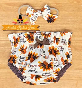 Girls Thanksgiving Turkey High Waist Bloomers