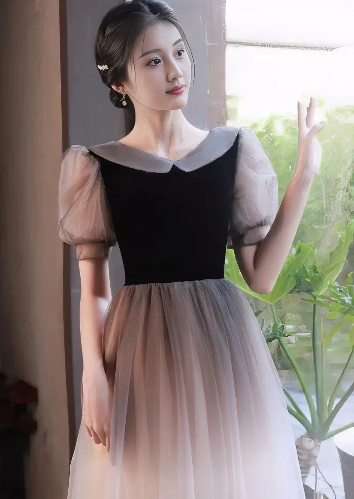 GRADIENT SWITCHING DRESS
