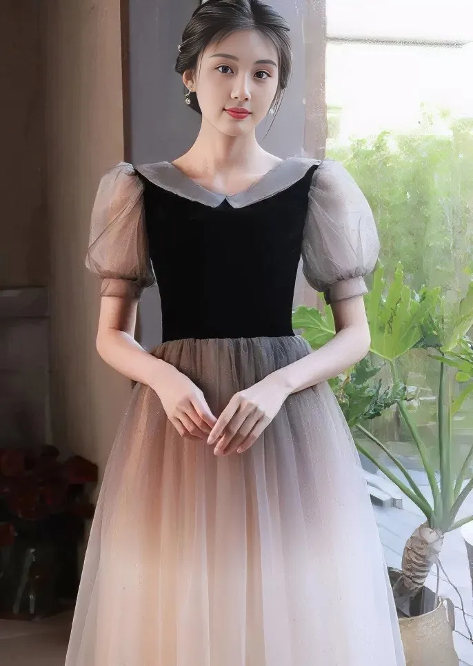 GRADIENT SWITCHING DRESS