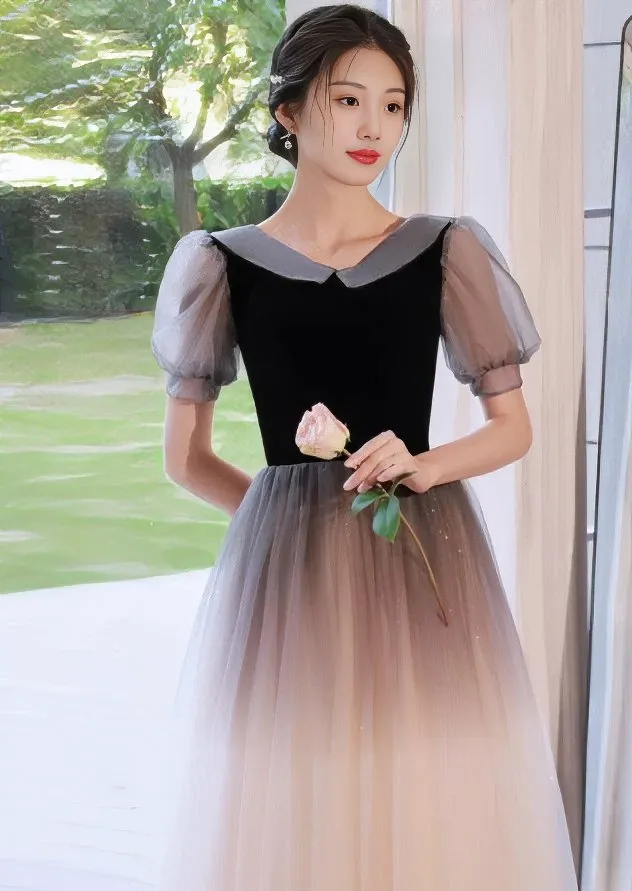 GRADIENT SWITCHING DRESS