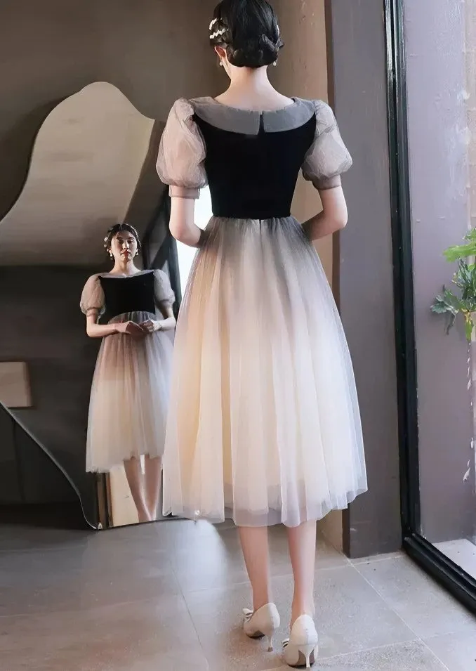 GRADIENT SWITCHING DRESS
