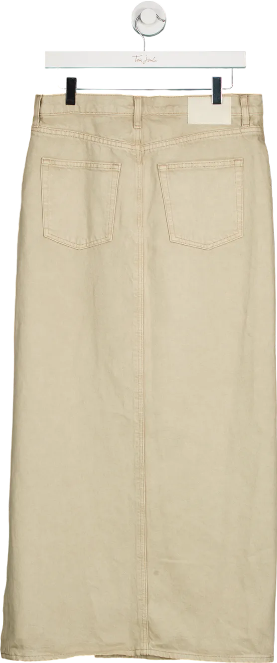 GRLFRND Beige Denim Maxi Skirt W27