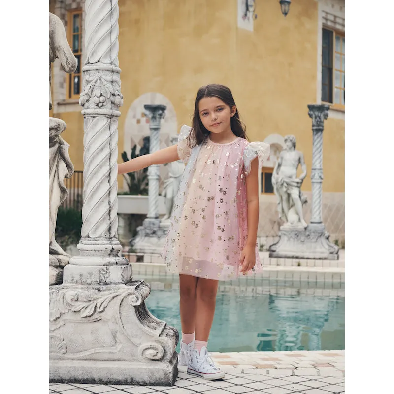 Huxbaby Angel Bear Flutter Sleeve Dress