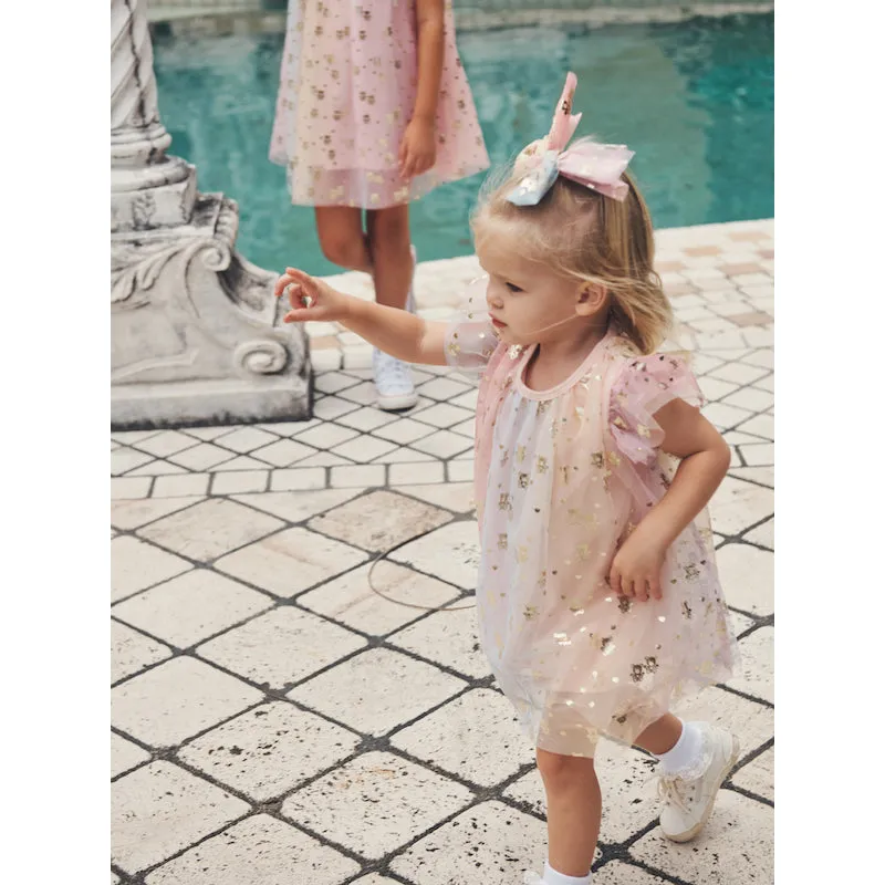 Huxbaby Angel Bear Flutter Sleeve Dress