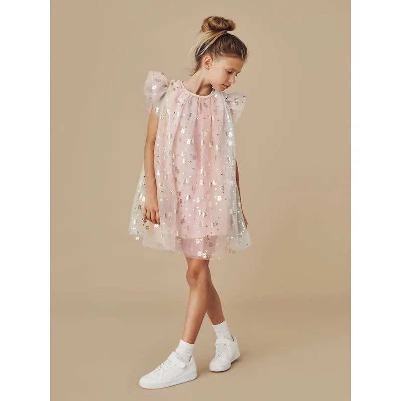 Huxbaby Angel Bear Flutter Sleeve Dress