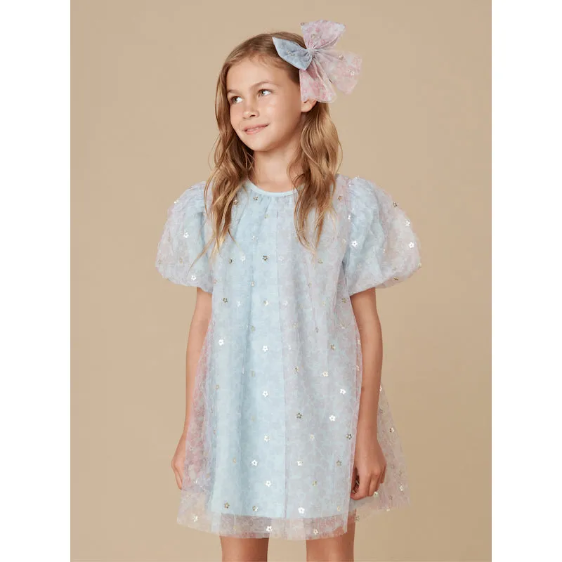 Huxbaby Rainbow Flower Tulle Party Dress
