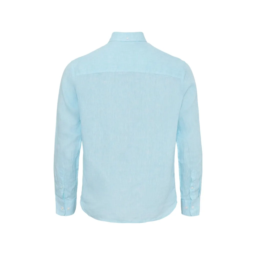 Hyeres Long Sleeve Shirt - Aqua Blue