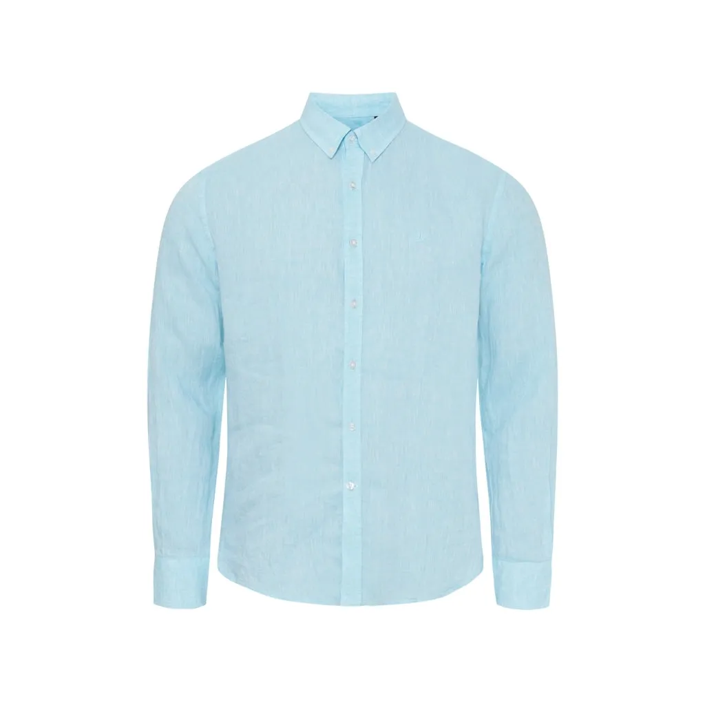 Hyeres Long Sleeve Shirt - Aqua Blue
