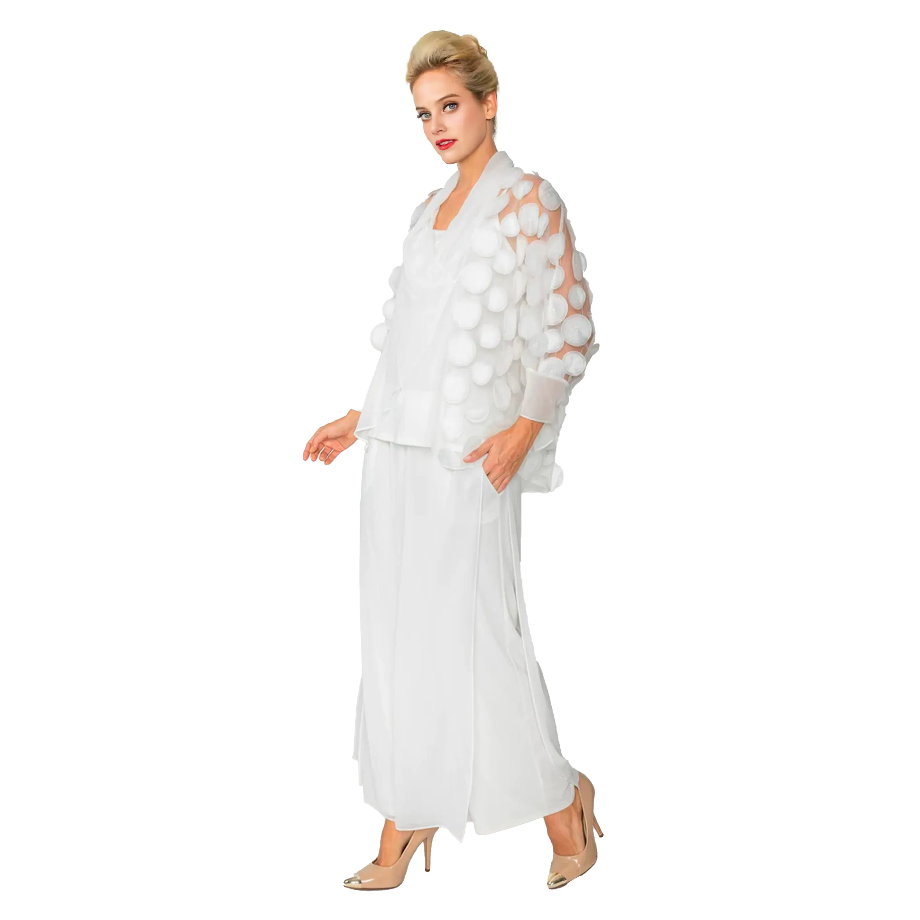 IC Collection Cross-Over Front & Mesh Top in White - 4684T