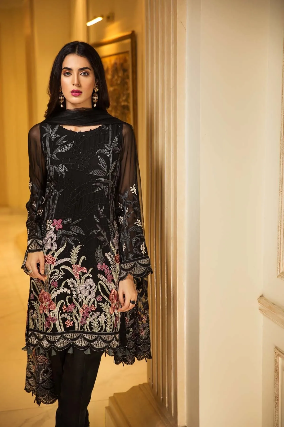 Jazmin Reve De Luxe Luxury Chiffon Collection – Black Armour