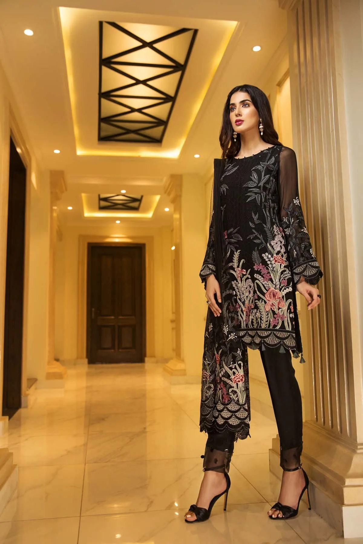 Jazmin Reve De Luxe Luxury Chiffon Collection – Black Armour